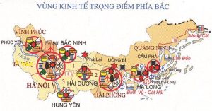 Hà Nội nằm trong vùng kinh tế trọng điểm phía Bắc
